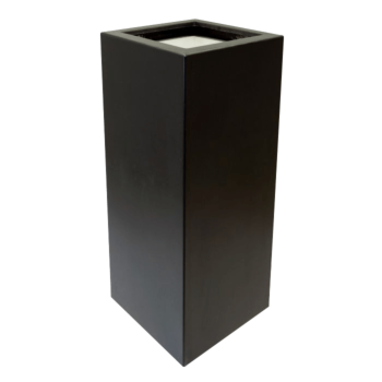 Üvegszálas virágláda - Négyzet - 50 x 50 x 120 cm - RAL9010 matt (fehér) - Alátéttel