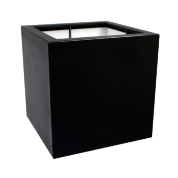 Üvegszálas virágláda - Négyzet - 80 x 80 x 80 cm - Alátéttel