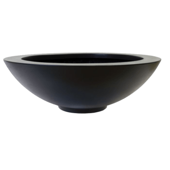 Üvegszálas virágláda - Tál - Ø 120 x 40 cm - Alátéttel