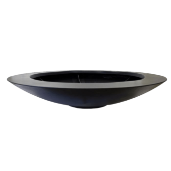 Üvegszálas virágláda - Tál - Ø 200 x 40 cm - RAL9010 matt (fehér) - Alátéttel