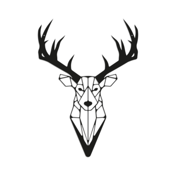 Acél fali dekoráció - Rénszarvas Small - 60 x 43,4 cm