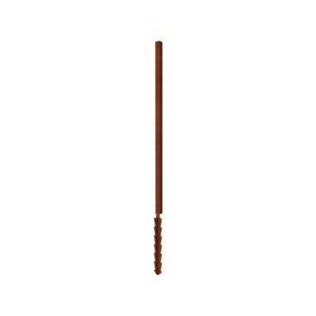 Corten acél kerti kerítés H sarkos oszlop földhegyes rögzítővel 190 x 6 x 6 cm