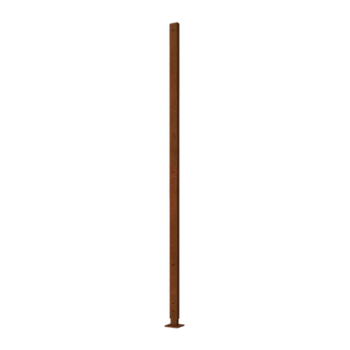 Corten acél állvány egyenes lapos alap 190 x 6 x 3 cm-es méretben