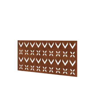 Corten acél kerti kerítés H panelhez V 120 x 63,3 cm