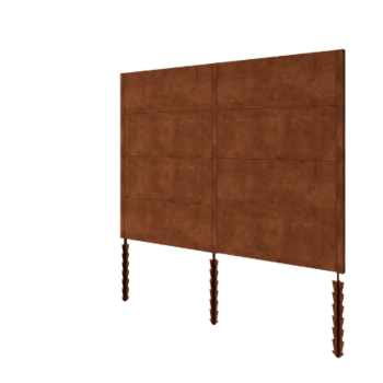 Corten acél kerítés H4 - Teljes készlet - 258 x 6 x 190 cm