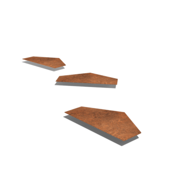 Corten acél lépőkő Hexagon HV 50
