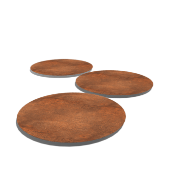 Corten acél lépőkő Kerek 75