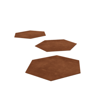 Corten acél lépőkő Hatszög 50
