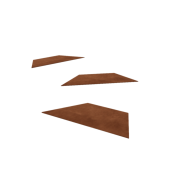 Corten acél lépőkő Hatszög HH 50