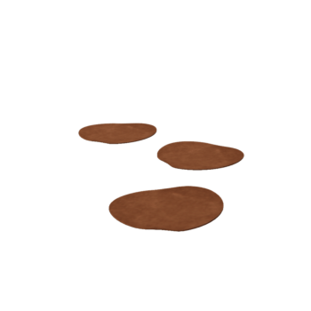 Corten acél lépőkő - Organikus - 30 x 30 cm