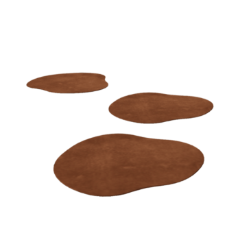 Corten acél lépőkő - Organikus - 50 x 50 cm