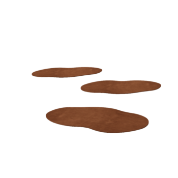 Corten acél lépőkő - Organikus - 50 x 25 cm