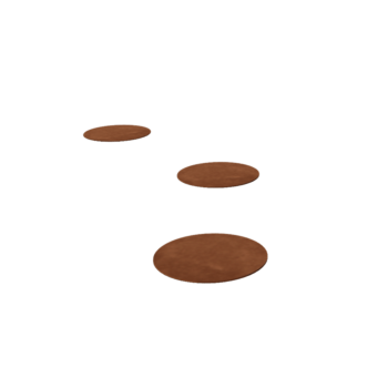 Corten acél lépőkő Kerek 25