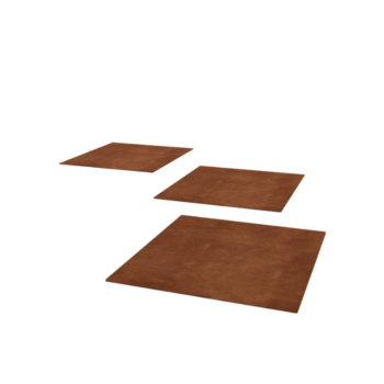 Corten acél lépőkő - Négyzet - 50 x 50 cm