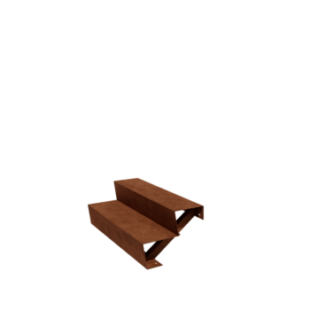 Corten acél lépcső New York 2 lépcsőfok (szélesség 100 cm)