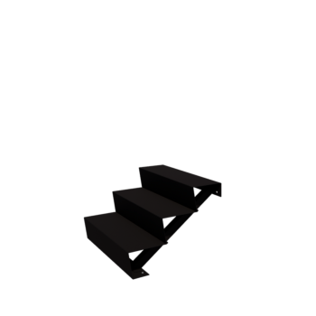 Fekete lépcső New York 3 lépcsőfok (szélesség 80 cm)