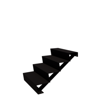 Fekete lépcső New York 4 lépcsőfok (szélesség 80 cm)