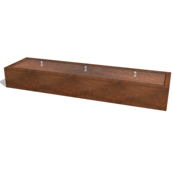 Corten acél szökőkút 300 x 80 x 40 cm