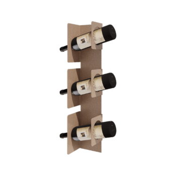 Acél borállvány - Veneto - 10 x 13 x 60 cm - Sand look