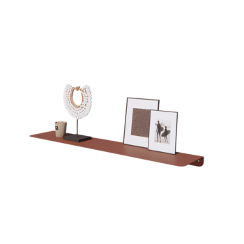 Acél fali polc - L-alak - 100 x 20 x 5 cm - Corten look