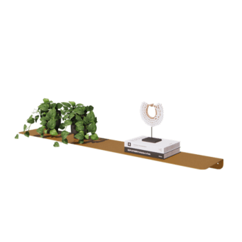 Acél fali polc - L-alak - 120 x 20 x 5 cm - Gold