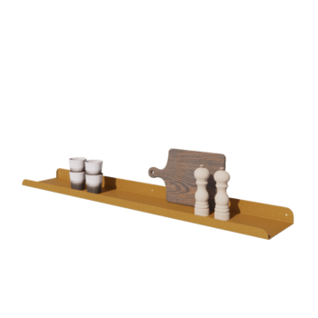 Acél fali polc - U-alak - 120 x 20 x 5 cm - Gold
