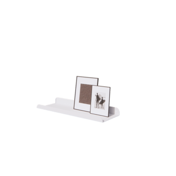 Acél fali polc - U-alak - 60 x 20 x 5 cm - RAL9010 matt (fehér)