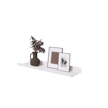 Acél fali polc - U-alak - 80 x 20 x 5 cm - RAL9010 matt (fehér)