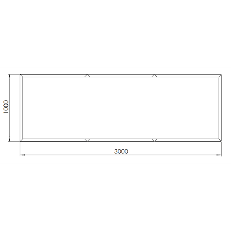 Corten acél virágláda Texas xxl 300 x 100 cm