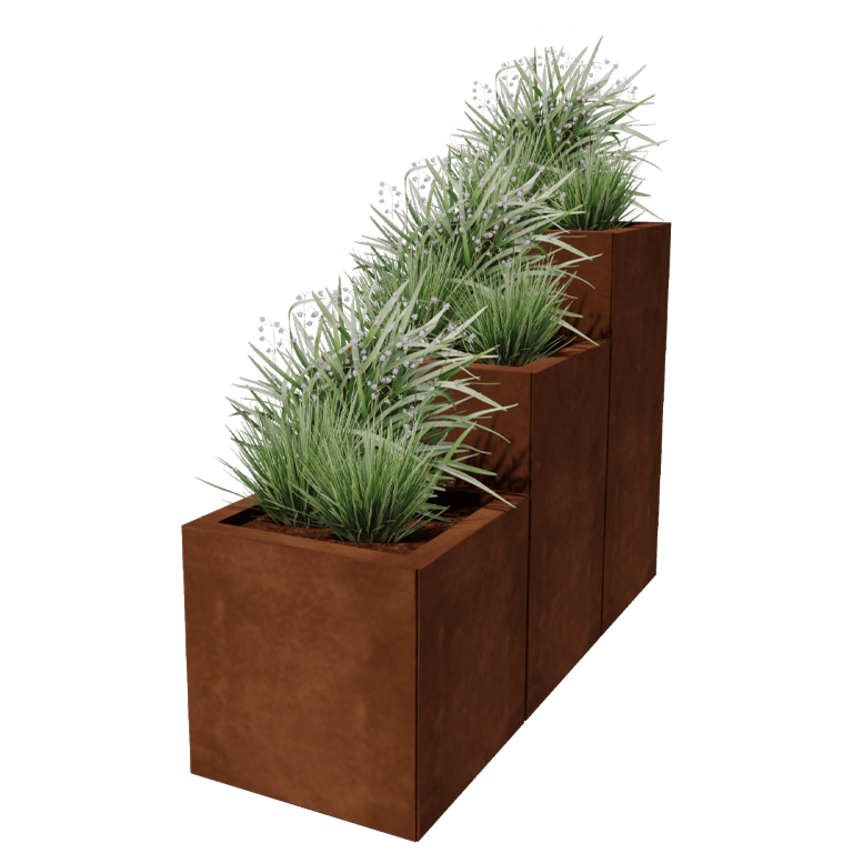 Corten acél virágláda Miami különleges III 40