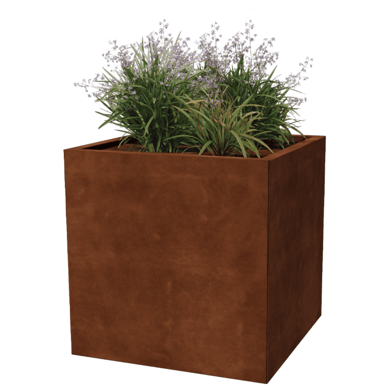 Corten acél virágláda Miami 70 x 70 cm