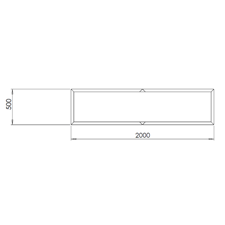 Corten acél virágláda Texas xxl 200 x 50 cm