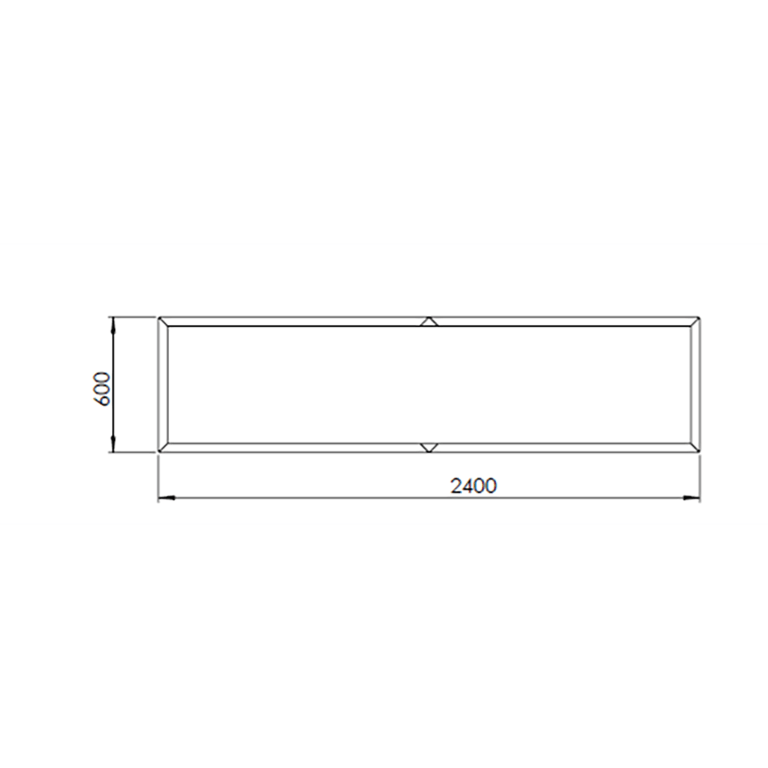 Porszórt acél virágláda Texas xxl 240 x 60 cm