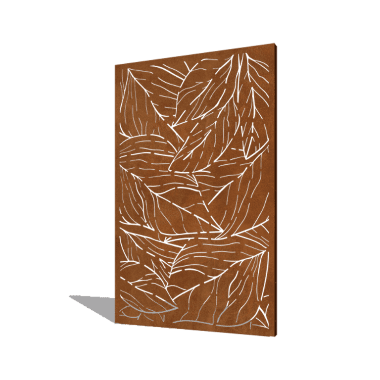 Corten acél panel levelek 120 x 6 x 190 cm