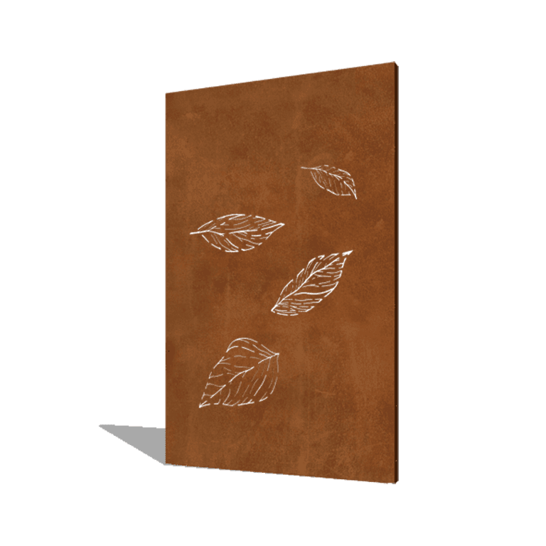 Corten acél panel kis hulló levelek 120 x 6 x 190 cm