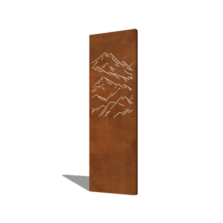 Corten acél panel hegyek összetétel 1 60 x 6 x 190 cm
