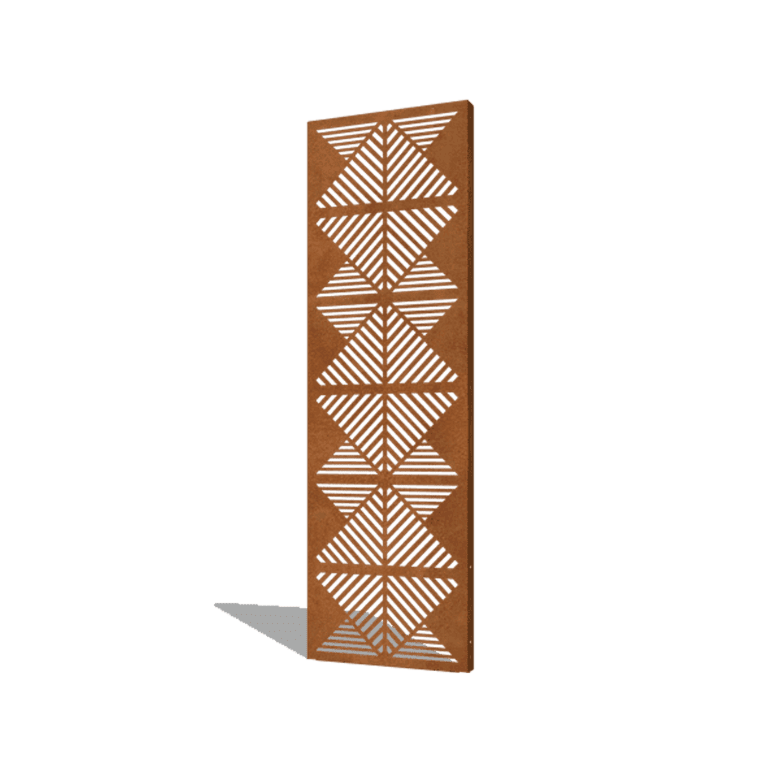 Corten acél panel vonalak összetétel 2 60 x 6 x 190 cm