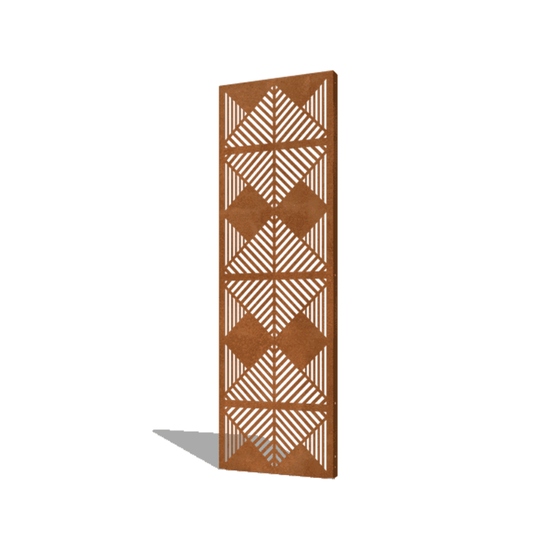 Corten acél panel vonalak összetétel 3 60 x 6 x 190 cm