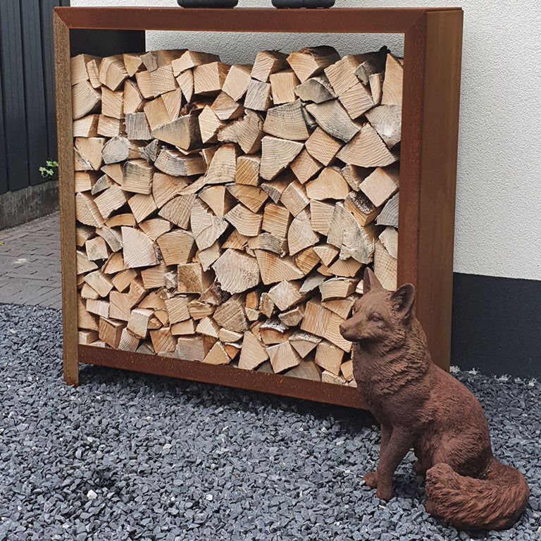 Corten acél fatároló Indiana 100 x 100 x 40 cm