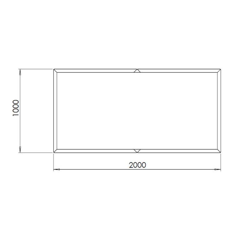 Porszórt acél virágláda Texas xxl 200 x 100 cm