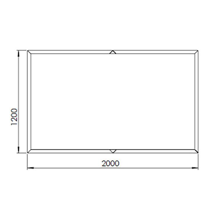 Porszórt acél virágláda Texas xxl 200 x 120 cm