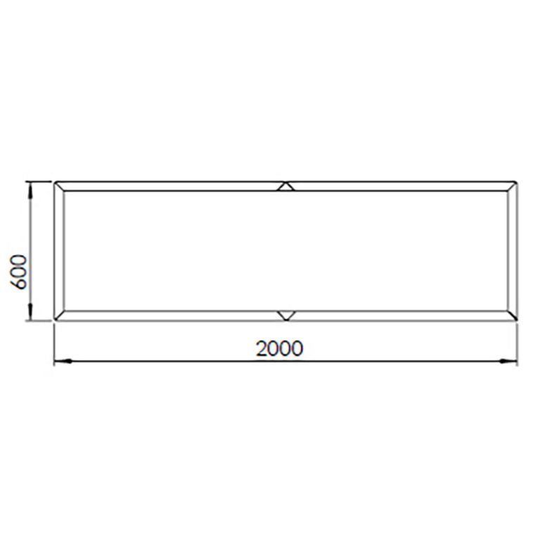 Corten acél virágláda Texas xxl 200 x 60 cm