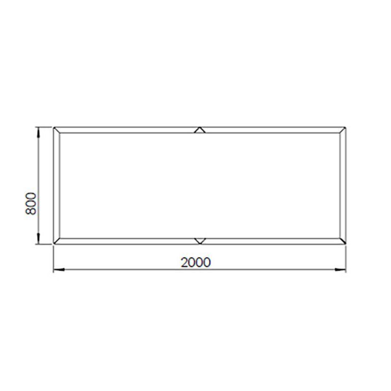 Porszórt acél virágláda Texas xxl 200 x 80 cm