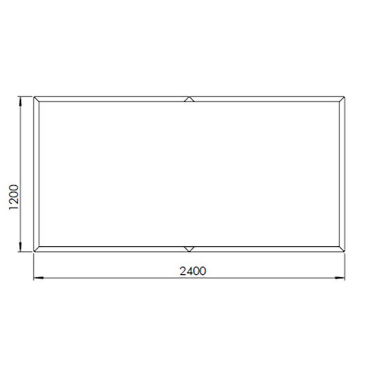 Corten acél virágláda Texas xxl 240 x 120 cm