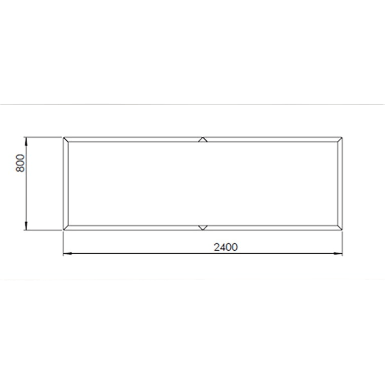 Porszórt acél virágláda Texas xxl 240 x 80 cm