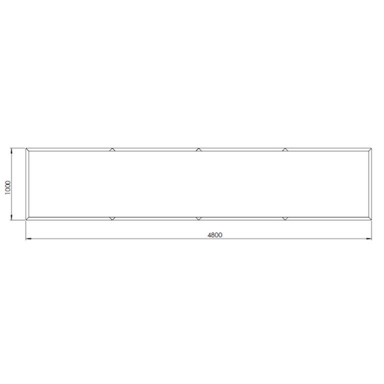 Porszórt acél virágláda Texas xxl 480 x 100 cm