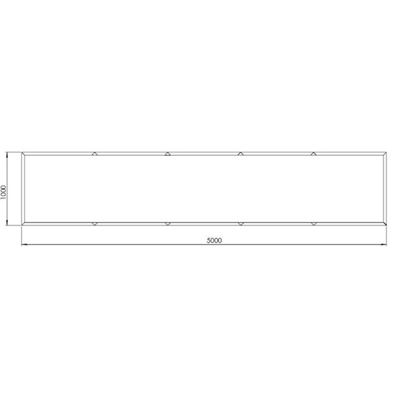 Porszórt acél virágláda Texas xxl 500 x 100 cm