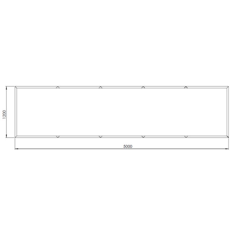 Porszórt acél virágláda Texas xxl 500 x 120 cm