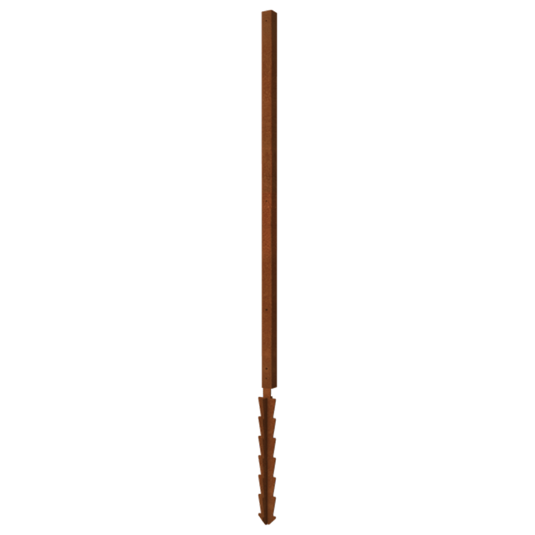 Corten acél állvány földelőcsap 190 x 6 x 6 cm-es sarok