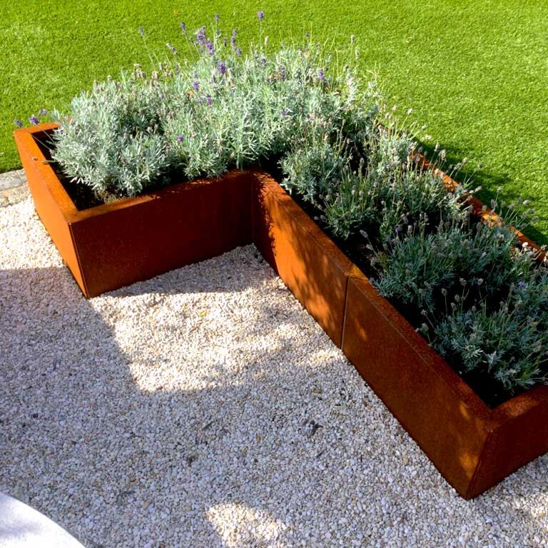 Corten acél virágláda Kansas 50